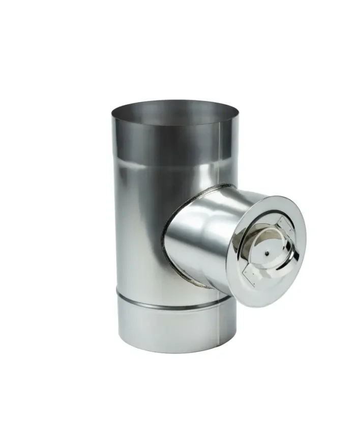 Inspektionsöffnung für schornsteine AIRONVENT einwandig edelstahl AISI 304, durchmesser 100-400mm, stahlstärke 0.5-1mm