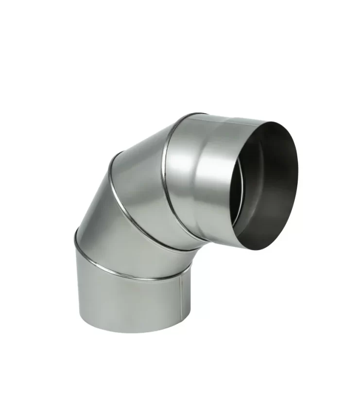 Schornsteinknie AIRONVENT einwandiger edelstahl 90°, durchmesser 100-400mm, stahlstärke 0,5-1mm
